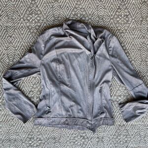 Kut from the Kloth Faux‎ Suede Women's Jacket Size Large Brown Taupe